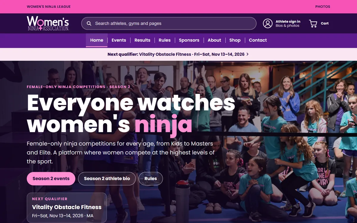The Women's Ninja Association home page: Everyone watches women's ninja